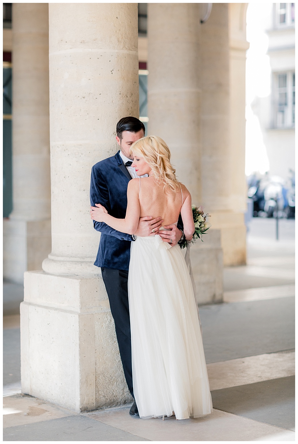 elopement in Paris, modern bride, BHLDN bride, wedding florist in Paris