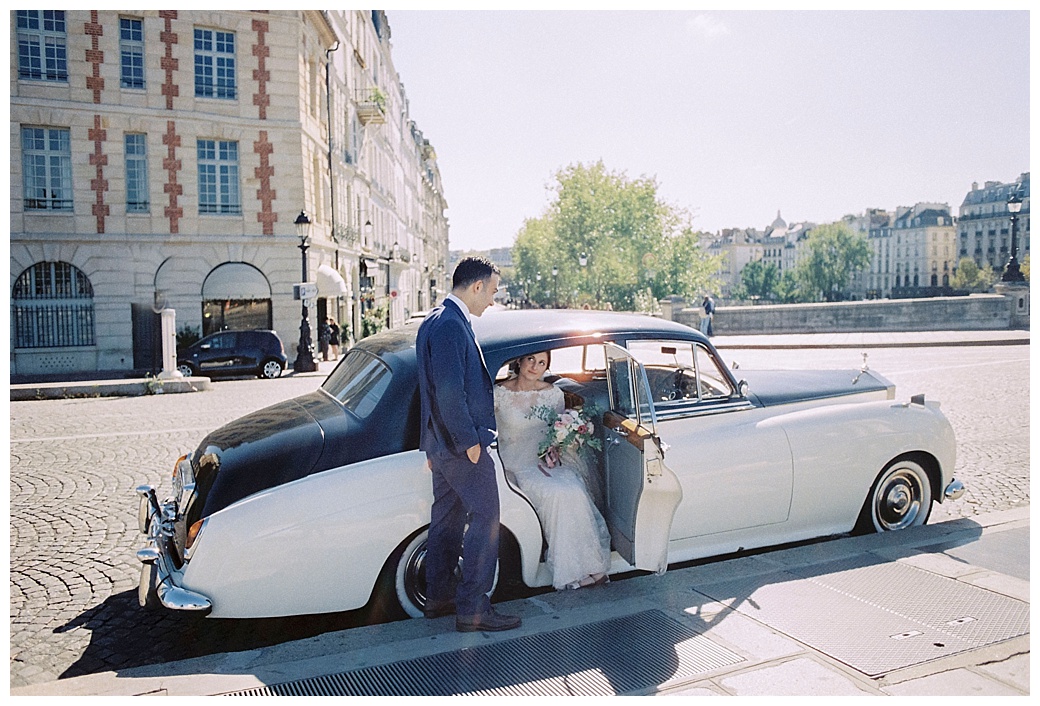 Elopement in Paris, Elope, Paris, Paris bride, Paris wedding, rolls royce