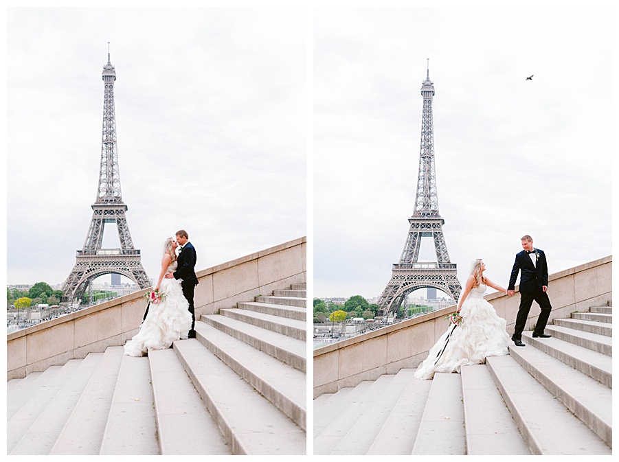 paris elopement planner, wedding officiant in paris, paris wedding with Eiffel Tower in background
