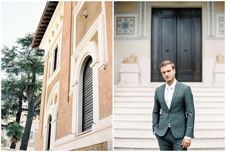 elopement in rome, italy wedding, elopement planner FGEvents at villa clara in rome
