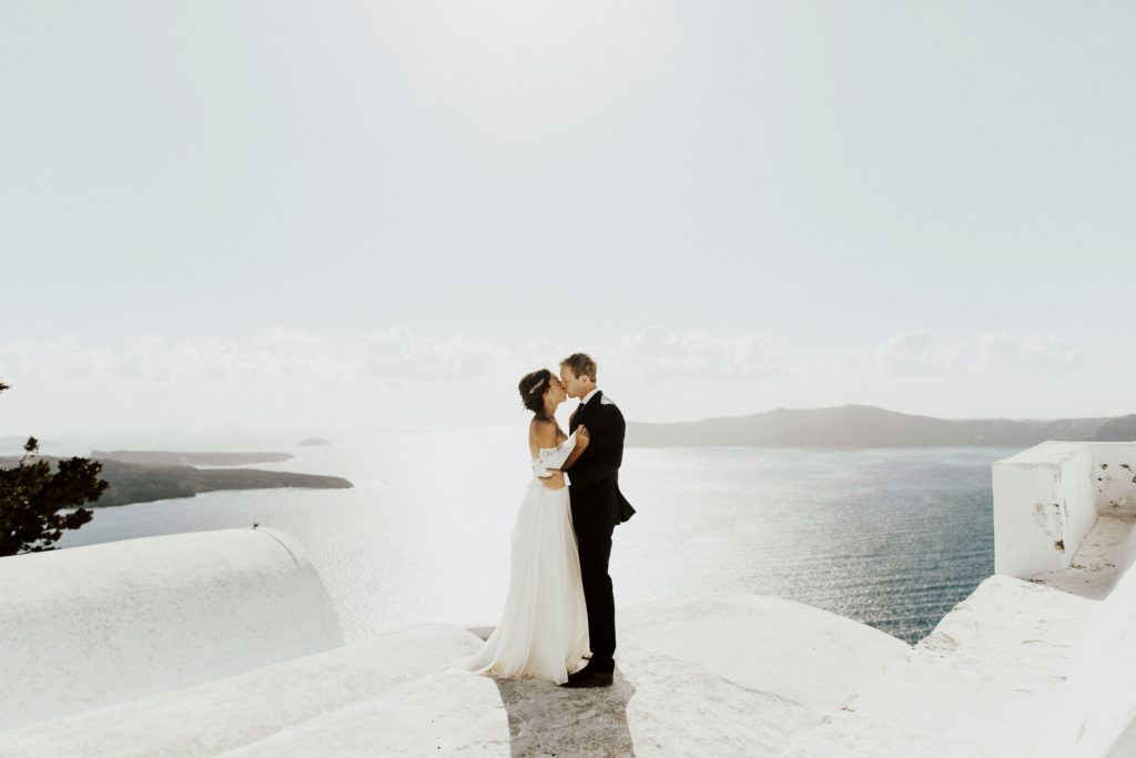 Destination wedding in Santorini captured by India Earl | French Grey ...