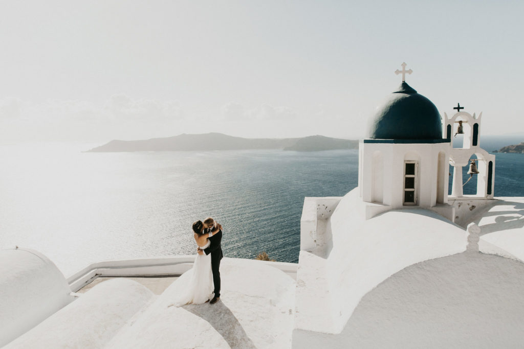 Destination wedding in Santorini captured by India Earl | French Grey ...